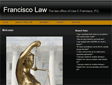 Tablet Screenshot of lisafranciscolaw.com